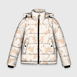 Куртка зимняя для мальчика Милый кролик паттерн, цвет: 3D-светло-серый
