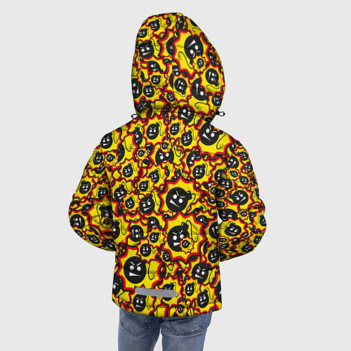 Зимняя куртка для мальчика Serious Sam logo pattern / 3D-Черный – фото 4