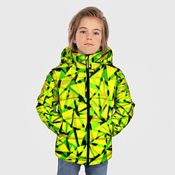 Куртка зимняя для мальчика Желтый геометрический узор, цвет: 3D-черный — фото 2