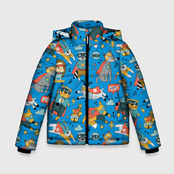 Куртка зимняя для мальчика Животные-супергерои, цвет: 3D-красный