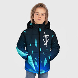 Куртка зимняя для мальчика Doom взрыв частиц, цвет: 3D-черный — фото 2