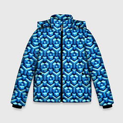 Куртка зимняя для мальчика Объёмные геометрические фигуры, цвет: 3D-светло-серый