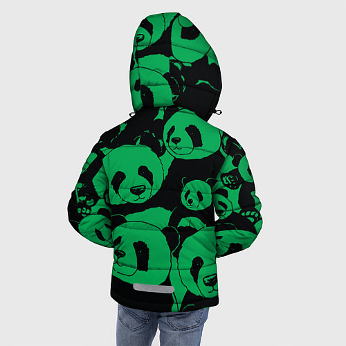 Зимняя куртка для мальчика Panda green pattern / 3D-Черный – фото 4