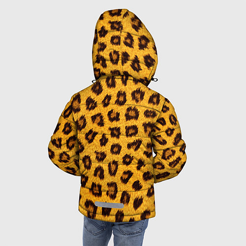 Зимняя куртка для мальчика Текстура леопарда / 3D-Черный – фото 4