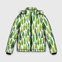 Зимняя куртка для мальчика Акварельные листья