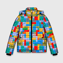 Зимняя куртка для мальчика Детский конструктор - текстура