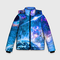 Зимняя куртка для мальчика Космос - планета и яркая звезда