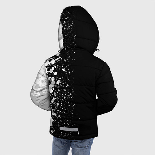 Зимняя куртка для мальчика Администратор из России и герб РФ: по-вертикали / 3D-Черный – фото 4