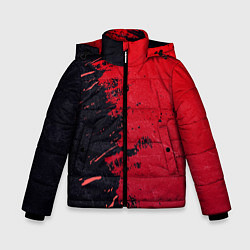 Куртка зимняя для мальчика Черное и красное, цвет: 3D-черный