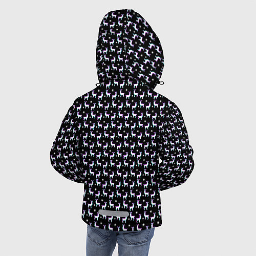 Зимняя куртка для мальчика Glitch свитер с оленями / 3D-Черный – фото 4
