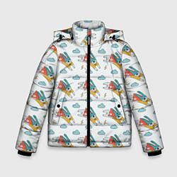Куртка зимняя для мальчика Супер-заяц, цвет: 3D-красный