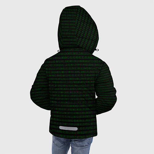 Зимняя куртка для мальчика Однотонный двоичный код / 3D-Светло-серый – фото 4