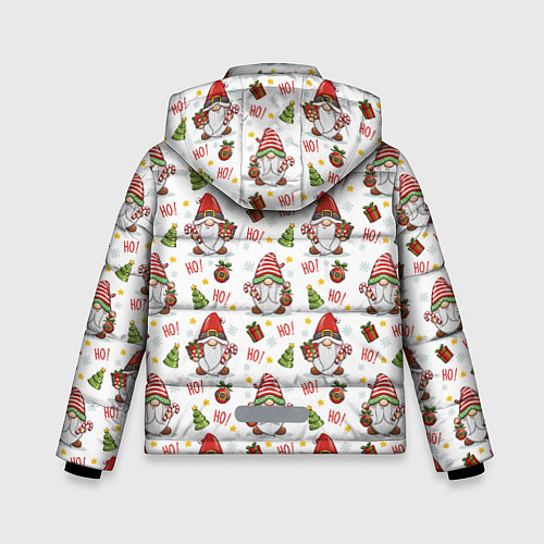 Зимняя куртка для мальчика Рождественские гномы с подарками / 3D-Светло-серый – фото 2