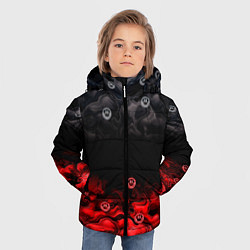 Куртка зимняя для мальчика Генезис абстракция и смайлы, цвет: 3D-красный — фото 2