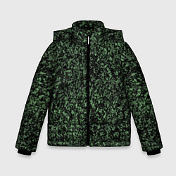 Куртка зимняя для мальчика Черный и зеленый камуфляжный, цвет: 3D-светло-серый
