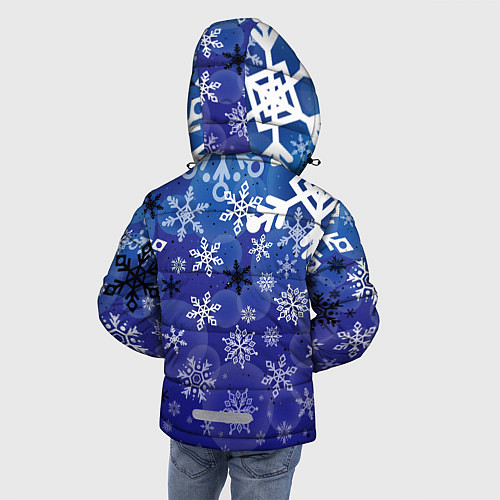 Зимняя куртка для мальчика Сказочный снегопад / 3D-Черный – фото 4