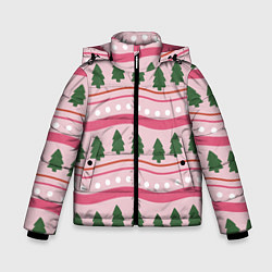 Зимняя куртка для мальчика Новогодний свитер: розовый
