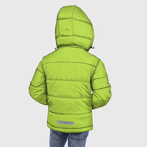 Зимняя куртка для мальчика Текстурированный ярко зеленый салатовый / 3D-Светло-серый – фото 4