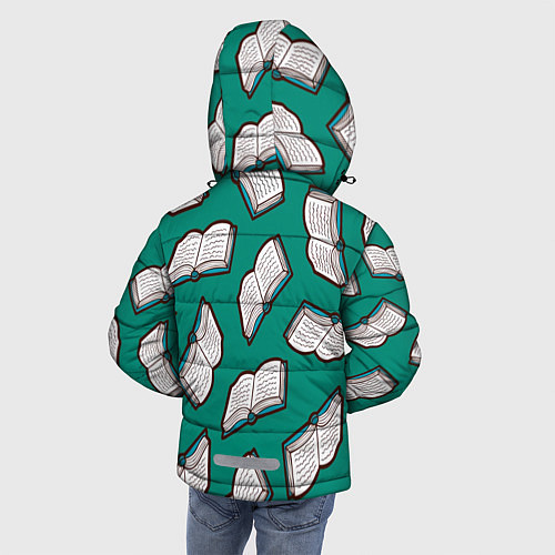 Зимняя куртка для мальчика Книжный узор / 3D-Красный – фото 4