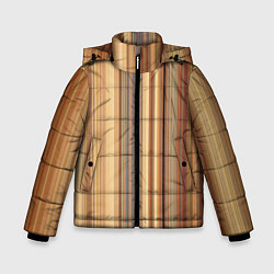 Зимняя куртка для мальчика Золотистые и серые линии в геометрии