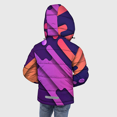 Зимняя куртка для мальчика Объемная абстракция / 3D-Черный – фото 4