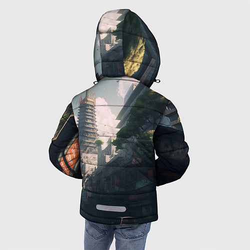 Зимняя куртка для мальчика Пустынная улица Токио / 3D-Черный – фото 4