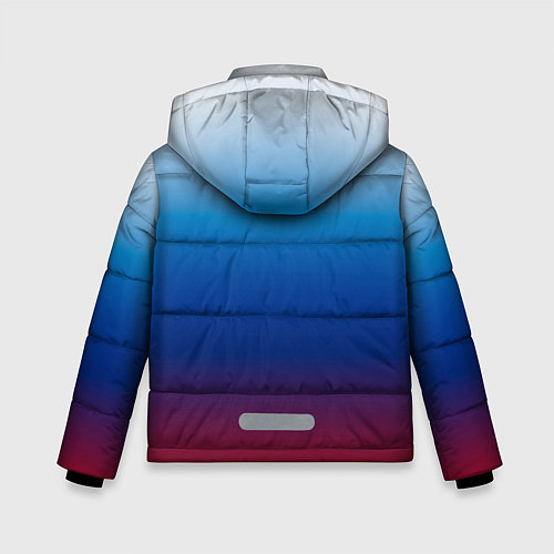 Зимняя куртка для мальчика Триколор Росии - градиент / 3D-Светло-серый – фото 2