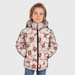 Куртка зимняя для мальчика Нежность цветов, цвет: 3D-красный — фото 2