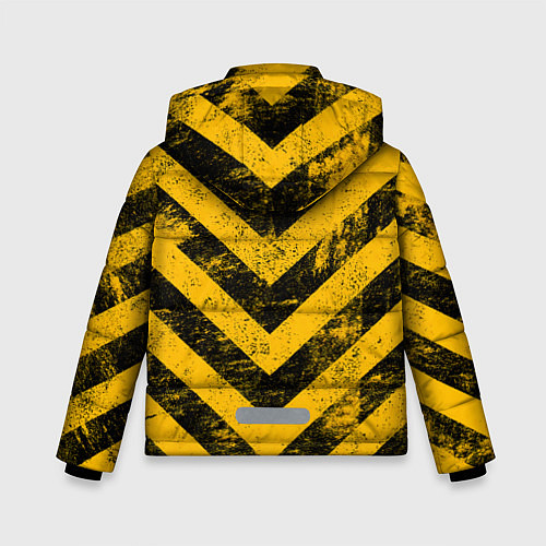 Зимняя куртка для мальчика WARNING - желто-черные полосы / 3D-Светло-серый – фото 2
