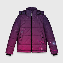 Куртка зимняя для мальчика Космическая аномалия, цвет: 3D-черный