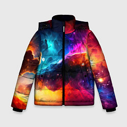 Зимняя куртка для мальчика Космос, созданный нейросетью