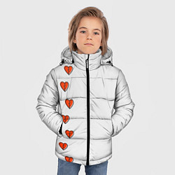 Куртка зимняя для мальчика Дорожка разбитых сердец - светлый, цвет: 3D-светло-серый — фото 2