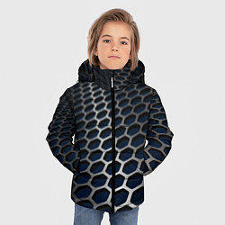 Куртка зимняя для мальчика Металическая бронь, цвет: 3D-черный — фото 2