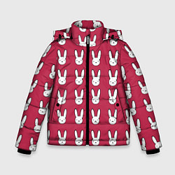 Куртка зимняя для мальчика Bunny Pattern red, цвет: 3D-красный