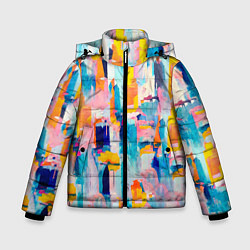 Зимняя куртка для мальчика Живописные мазки краски