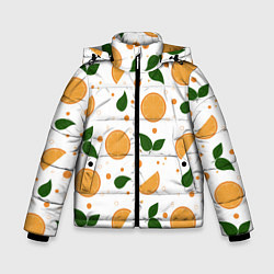 Зимняя куртка для мальчика Апельсины с листьями