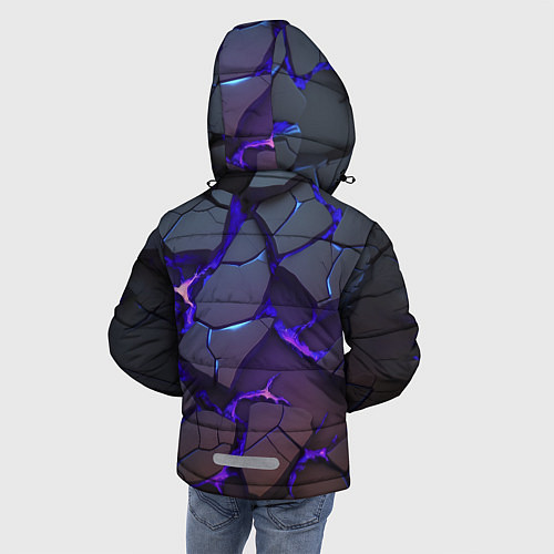 Зимняя куртка для мальчика Светящаяся неоновая лава / 3D-Черный – фото 4