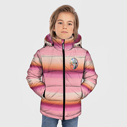 Куртка зимняя для мальчика Энид Синклер с Уэнсдей Аддамс - текстура свитера, цвет: 3D-черный — фото 2