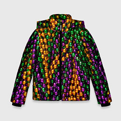 Куртка зимняя для мальчика Разноцветные буссы, цвет: 3D-светло-серый
