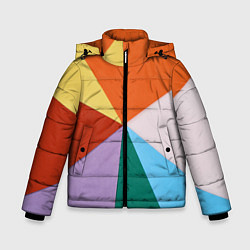 Зимняя куртка для мальчика Разноцветные пересекающиеся треугольники