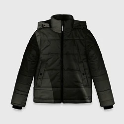 Куртка зимняя для мальчика Чёрные геометрические металлические листы, цвет: 3D-красный