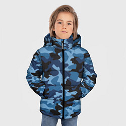 Куртка зимняя для мальчика Сине-черный камуфляж, цвет: 3D-красный — фото 2