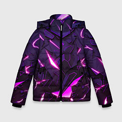 Зимняя куртка для мальчика Неоновые абстрактные электрические плиты