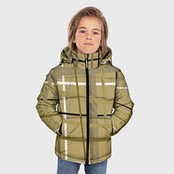 Куртка зимняя для мальчика Светлый квадрат, цвет: 3D-черный — фото 2