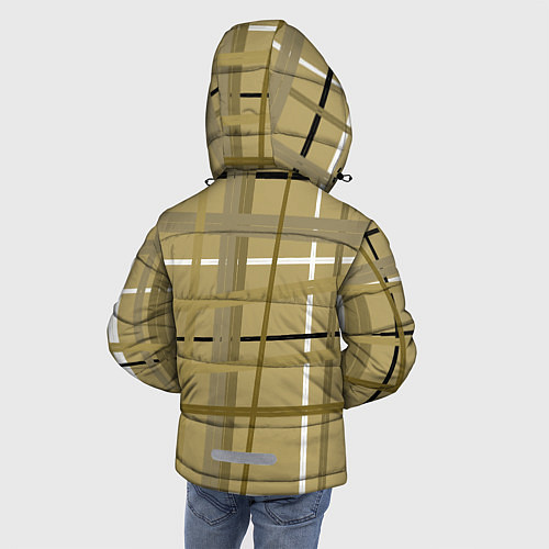 Зимняя куртка для мальчика Светлый квадрат / 3D-Черный – фото 4