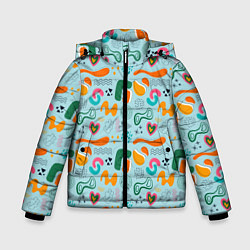 Куртка зимняя для мальчика Geometric pattern, цвет: 3D-черный