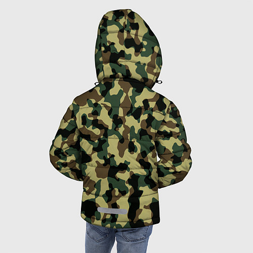 Зимняя куртка для мальчика Военный камуфляж / 3D-Красный – фото 4