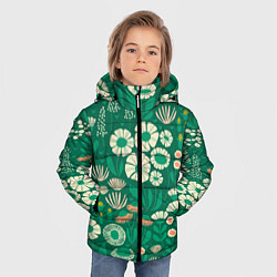 Куртка зимняя для мальчика Поле цветов, цвет: 3D-красный — фото 2