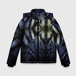 Куртка зимняя для мальчика Металлический калейдоскоп, цвет: 3D-светло-серый