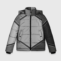 Куртка зимняя для мальчика Серебряные металлические пластины, цвет: 3D-светло-серый